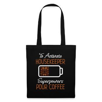 Cleaning Lady Coffee Lover Cleaning Coffee Gift - Tote Bag - black - Front