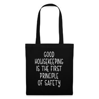 good room care first rule for safety cleaning - Tote Bag - black - Front