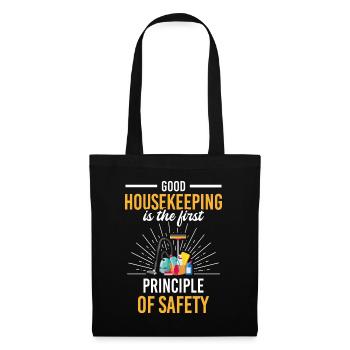 Housekeeping First Principle of Safety Cleaner - Tote Bag - black - Front