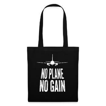 Pilote de ligne Capitaine d’aviation Jumbo Jet - Sac en tissu - noir - Devant