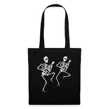 Skeletons play banjo bluegrass folk music - Tote Bag - black - Front