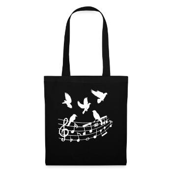Birds Musical Notes Nature Lovers - Tote Bag - black - Front