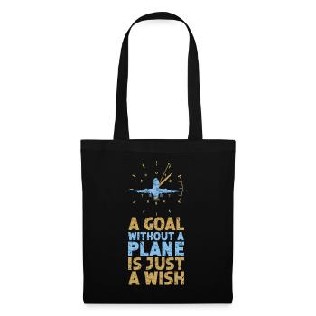 Capitaine pilote de ligne Jumbo Jet - Sac en tissu - noir - Devant