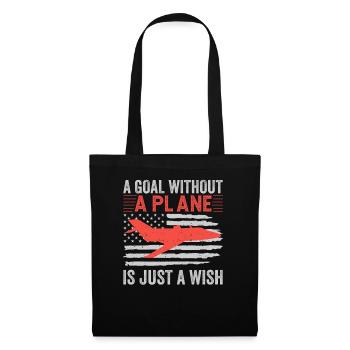 Capitaine pilote de ligne Jumbo Jet - Sac en tissu - noir - Devant