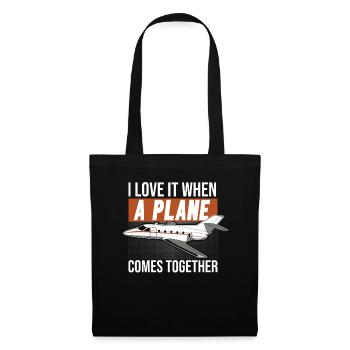 Capitaine pilote de ligne Jumbo Jet - Sac en tissu - noir - Devant
