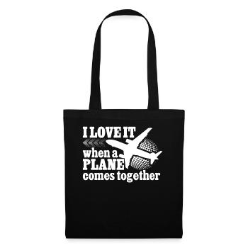 Capitaine pilote de ligne Jumbo Jet - Sac en tissu - noir - Devant