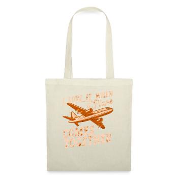 Capitaine pilote de ligne Jumbo Jet - Sac en tissu - nature - Devant