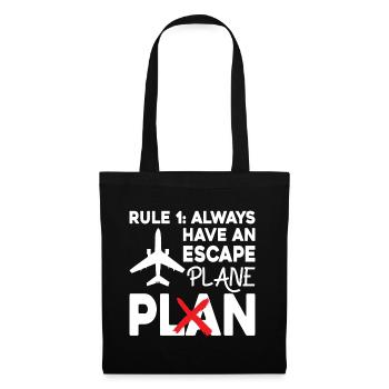 Pilote de ligne Pun Escape Pilote d’avion - Sac en tissu - noir - Devant