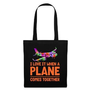 Airline Pilot Flugzeug Aircraft Pun - Tote Bag - black - Front