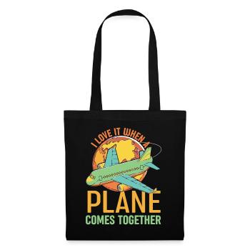 Pilot Flugzeug Aircraft - Tote Bag - black - Front