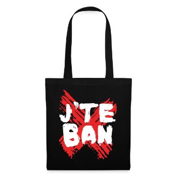 J'te ban - Sac en tissu - noir - Devant