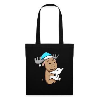 orignal doux avec oreiller et bonnet de couchage - Sac en tissu - noir - Devant