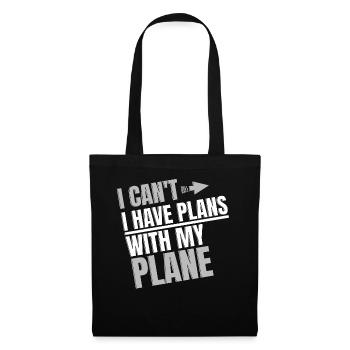 Jeu de mots d’aviation de pilote de ligne pour un pilote de compagnie - Sac en tissu - noir - Devant