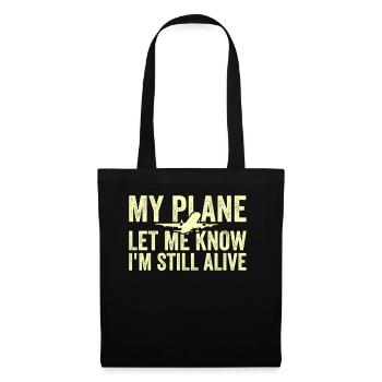 Jeu de mots d’aviation de pilote de ligne pour un pilote de compagnie - Sac en tissu - noir - Devant