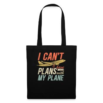 Jeu de mots d’aviation de pilote de ligne pour un pilote de compagnie - Sac en tissu - noir - Devant