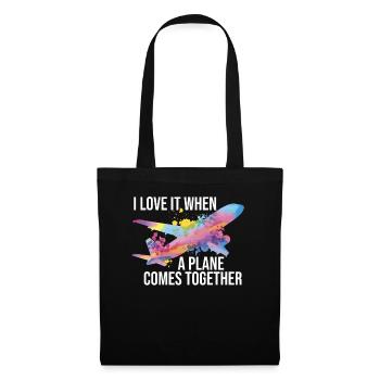 Love It Plane comes for a cargo pilot - Tote Bag - black - Front