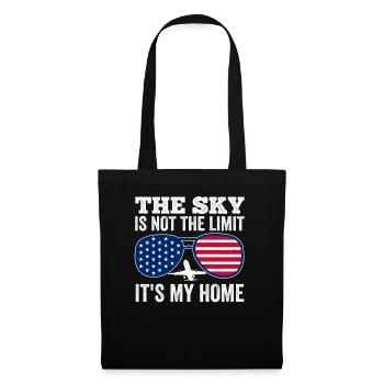 The sky is not the limit pilot aviation - Tote Bag - black - Front