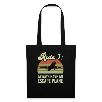 Escape plane pun for a cargo pilot - Tote Bag - black - Front