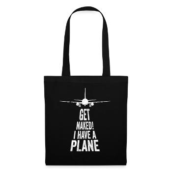 Get Naked Funny Pilot Joke - Tote Bag - black - Front
