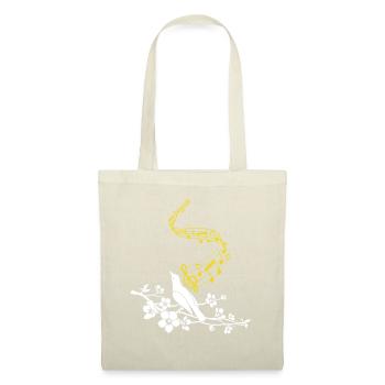 Notes de musique Oiseau chanteur mignon - Sac en tissu - nature - Devant