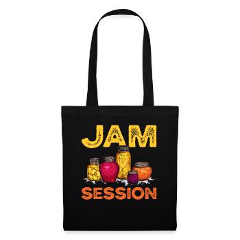 Jam Session Musiker Gelee Wortspiel - Stoffbeutel - Schwarz - Vorne