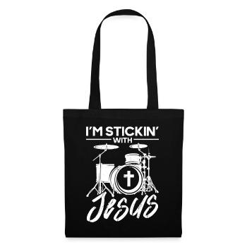 Religious Drummer Christian - Tote Bag - black - Front