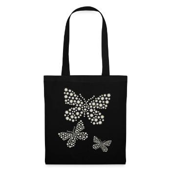 Daisy Butterfly Cute Flower - Tote Bag - black - Front