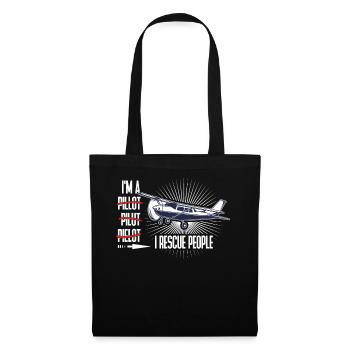 Fautes d’orthographe pour un pilote de sauvetage - Sac en tissu - noir - Devant