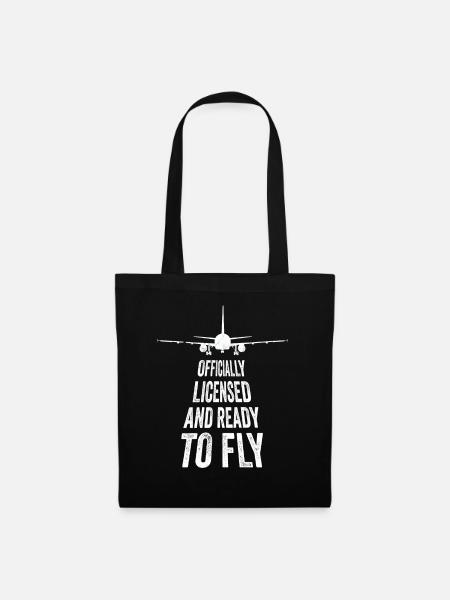 Licence de vol pour un pilote breveté - Sac en tissu - noir