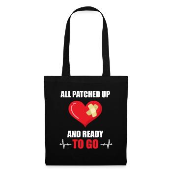 All Patched Up Ready To Go Heart Attack Heart Attack - Tote Bag - black - Front