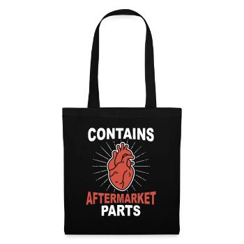 Contient des pièces de rechange Cadeau de chirurgie cardiaque - Sac en tissu - noir - Devant