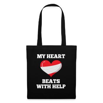 Pacemaker My Heart Beats With Help - Tote Bag - black - Front