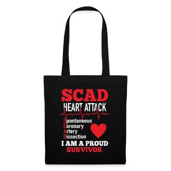 Scad Heart Attack Proud Survivor Chirurgie cardiaque - Sac en tissu - noir - Devant