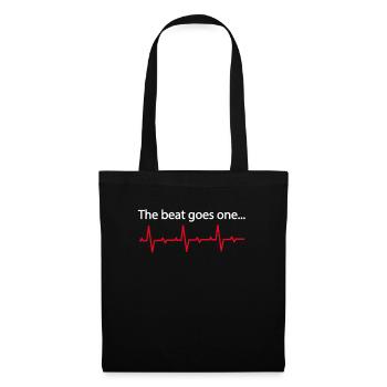 Heart Attack The Beat Goes One Heartbeat Heartline - Tote Bag - black - Front