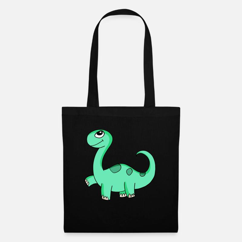 Dinosaurier Motiv - Stoffbeutel - Schwarz