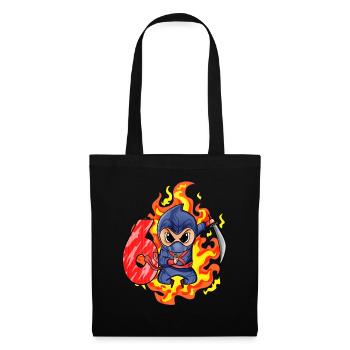 6th Birthday Boy 6 years old Ninja - Tote Bag - black - Front