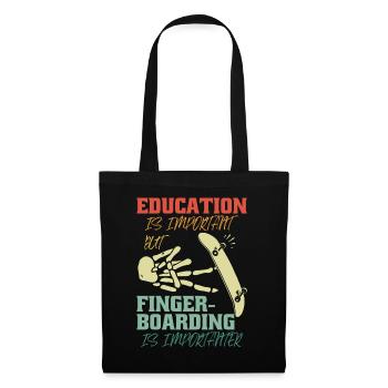 Fingerboard Finger Skateboard - Sac en tissu - noir - Devant