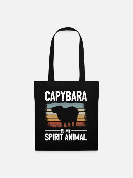 Capybara Tierliebhaber Lustige Capybaras - Stoffbeutel - Schwarz