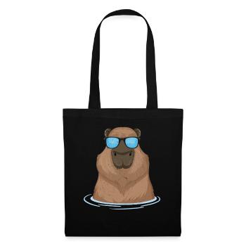 Cool Capybara Lunettes de soleil Rongeurs Capybaras - Sac en tissu - noir - Devant