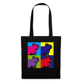 Capybara Rodent Animal Colorful Capybaras - Tote Bag - black - Front