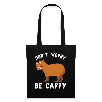 Happy Capybara Funny Rodent Capybaras - Tote Bag - black - Front