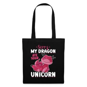Dragon Lovers Funny Unicorn Joke - Sac en tissu - noir - Devant