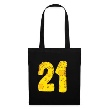 21 Jahre alt - 21. Geburtstag Geschenk - 1921 - Stoffbeutel - Schwarz - Vorne