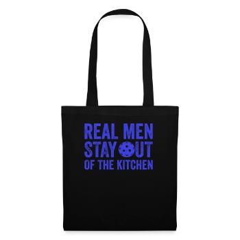 Retro Pickleball Design De vrais hommes - Sac en tissu - noir - Devant