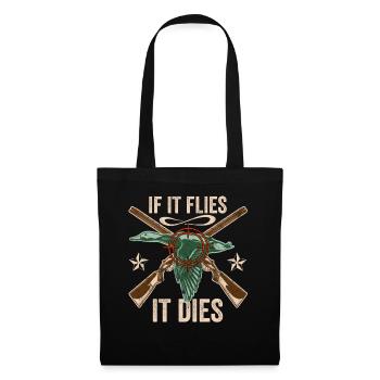 When it flies, it dies bird hunting rifle - Tote Bag - black - Front
