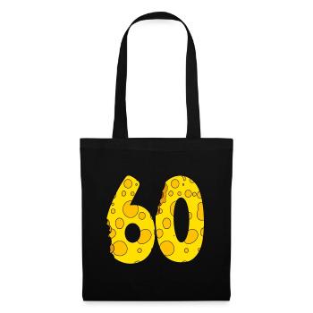 60 Jahre alt - 60. Geburtstag Geschenk - 1960 - Stoffbeutel - Schwarz - Vorne