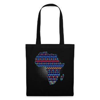 Carte Afrique Silhouette Noir Afro Pride - Sac en tissu - noir - Devant