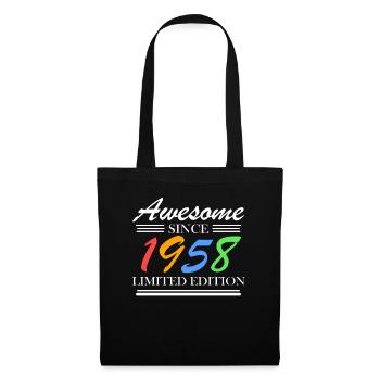 1958 - Born 1958 - Tote Bag - black - Front