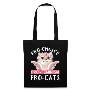 Amoureux des chats Pro-Choix Féminisme Droits des femmes - Sac en tissu - noir - Devant