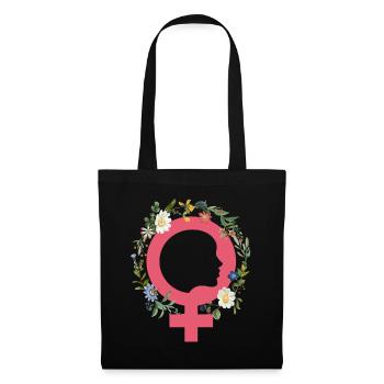Le féminisme pro-choix fleurit les droits des femmes - Sac en tissu - noir - Devant